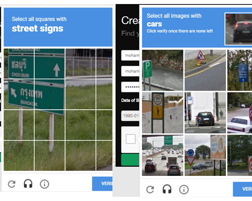 Registration google recaptcha